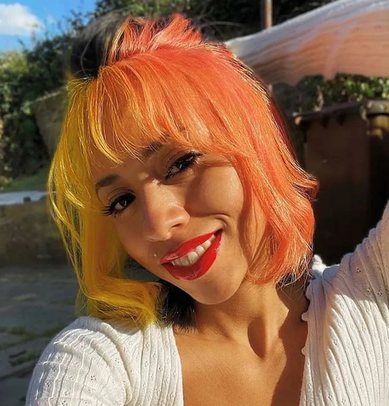 Capelli tinti con Crazy Color N. 70 Peachy Coral, foto dalla community Crazy Color